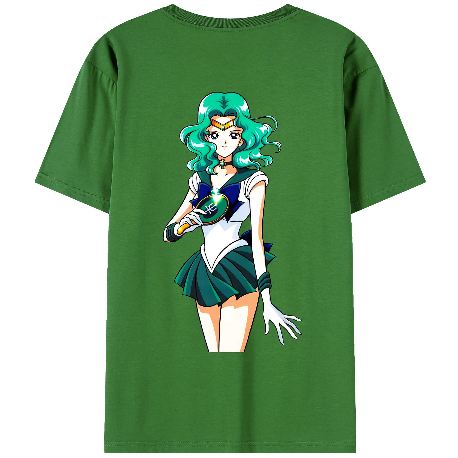 （画像用） 美少女戦士セーラームーン 海王 みちる（かいおう みちる） Sailor Moon Kaiou Michiru レディース半袖Tシャツ(バックプリント)